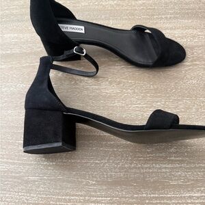 Steve Madden Black Suede Heels